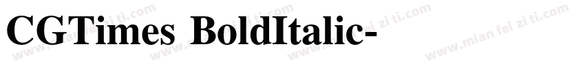CGTimes BoldItalic字体转换